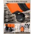 KSK2584 - Kono Kratzfeste 24-Zoll Hartschalen-Mittelgepäck mit horizontalem Streifenmuster - Orange und Schwarz
