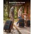 KSK2591 - Kono 20/24/28 inch PP Modern Scratch-Resistant Suitcase Set with TSA Lock & Stylish Brown Accents - Black and Brown