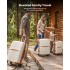 KSK2591 - Kono 20/24/28 inch PP Modern Scratch-Resistant Suitcase Set with TSA Lock & Stylish Brown Accents - Cream and Brown