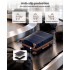 KSK2591 - Kono 20-Inch PP Modern Scratch-Resistant Cabin Suitcase with TSA Lock & Stylish Brown Accents - Navy and Brown