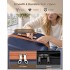 KSK2591 - Kono 20-Inch PP Modern Scratch-Resistant Cabin Suitcase with TSA Lock & Stylish Brown Accents - Navy and Brown