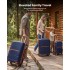 KSK2591 - Kono 20/24/28 inch PP Modern Scratch-Resistant Suitcase Set with TSA Lock & Stylish Brown Accents - Navy and Brown