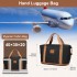 KSK2592+EA2212 - Kono 20 Inch ABS+PC Hard Shell Cabin Suitcase Set with Travel Bag & Toiletry Pouch - Black and Brown