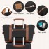 KSK2592+EA2212 - Kono 20 Inch ABS+PC Hard Shell Cabin Suitcase Set with Travel Bag & Toiletry Pouch - Black and Brown