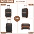 KSK2592 - Kono 21-Inch Front-Opening Cabin Suitcase with 15.6-Inch Laptop Compartment - Black and Brown