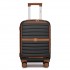 KSK2592 - Kono 21-Inch Front-Opening Cabin Suitcase with 15.6-Inch Laptop Compartment - Black and Brown
