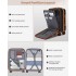 KSK2592 - Kono 21-Inch Front-Opening Cabin Suitcase with 15.6-Inch Laptop Compartment - Black and Brown