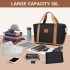 KSK2592+EA2212 - Kono 28 Inch Large ABS+PC Hard Shell Suitcase Set with Travel Bag & Toiletry Pouch - Black and Brown