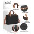 KSK2592+TVK2521 - Kono 20 Zoll ABS+PC Kabinenkoffer mit Reisetasche, Handgepäck‑Set‑ Schwarz‑und‑braun