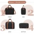 KSK2592+TVK2521 - Kono 20 Zoll ABS+PC Kabinenkoffer mit Reisetasche, Handgepäck‑Set‑ Schwarz‑und‑braun