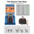 KSK2592+TVK2521 - Kono 20 Zoll ABS+PC Kabinenkoffer mit Reisetasche, Handgepäck‑Set‑ Schwarz‑und‑braun