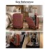 KSK2592 - Kono 21-Inch Front-Opening Cabin Suitcase with 15.6-Inch Laptop Compartment - Burgundy and Brown