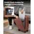 KSK2592 - Kono 21-Inch Front-Opening Cabin Suitcase with 15.6-Inch Laptop Compartment - Burgundy and Brown