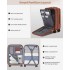 KSK2592 - Kono 21-Inch Front-Opening Cabin Suitcase with 15.6-Inch Laptop Compartment - Burgundy and Brown