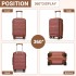 KSK2592 - Kono 21-Inch Front-Opening Cabin Suitcase with 15.6-Inch Laptop Compartment - Burgundy and Brown
