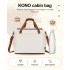 KSK2592+TVK2521 - Kono 20 Inch ABS+PC Cabin Suitcase with Travel Bag, Carry‑On Luggage Set - Cream and Brown