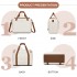 KSK2592+TVK2521 - Kono 20 Inch ABS+PC Cabin Suitcase with Travel Bag, Carry‑On Luggage Set - Cream and Brown