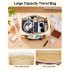 KSK2592+TVK2521 - Kono 20 Inch ABS+PC Cabin Suitcase with Travel Bag, Carry‑On Luggage Set - Cream and Brown