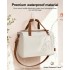 KSK2592+TVK2521 - Kono 20 Inch ABS+PC Cabin Suitcase with Travel Bag, Carry‑On Luggage Set - Cream and Brown