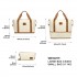 KSK2592+EA2212 - Kono 3‑teiliges ABS+PC‑Koffers‑Set mit Reisetasche & Kulturbeutel ‑ Creme Und Braun