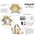 KSK2592+EA2212 - Kono 3‑teiliges ABS+PC‑Koffers‑Set mit Reisetasche & Kulturbeutel ‑ Creme Und Braun