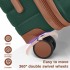 KSK2592+EA2212 - Kono 28 Inch Large ABS+PC Hard Shell Suitcase Set with Travel Bag & Toiletry Pouch - Dark Green and Brown