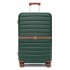 KSK2592 - Kono ABS+PC 28-Inch Striped Design with Colour-Block Details Large Checked Luggage for Longer Travels - Dark Green and Brown