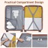 KSK2592+EA2212 - Kono 3‑teiliges ABS+PC‑Koffers‑Set mit Reisetasche & Kulturbeutel ‑ Dunkelgrün und braun