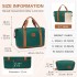 KSK2592+EA2212 - Kono 3‑teiliges ABS+PC‑Koffers‑Set mit Reisetasche & Kulturbeutel ‑ Dunkelgrün und braun