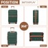 KSK2592+EA2212 - Kono 3‑teiliges ABS+PC‑Koffers‑Set mit Reisetasche & Kulturbeutel ‑ Dunkelgrün und braun
