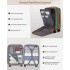 KSK2592 - Kono 21-Inch Front-Opening Cabin Suitcase with 15.6-Inch Laptop Compartment - Green and Brown