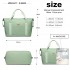 KSK2592+EA2212 - Kono 3‑teiliges ABS+PC‑Koffers‑Set mit Reisetasche & Kulturbeutel ‑ Grün und braun