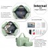 KSK2592+EA2212 - Kono 3‑teiliges ABS+PC‑Koffers‑Set mit Reisetasche & Kulturbeutel ‑ Grün und braun