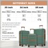 KSK2592+EA2212 - Kono 3‑teiliges ABS+PC‑Koffers‑Set mit Reisetasche & Kulturbeutel ‑ Grün und braun