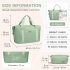 KSK2592+EA2212 - Kono 20 Inch ABS+PC Hard Shell Cabin Suitcase Set with Travel Bag & Toiletry Pouch - Green and Brown