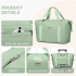 KSK2592+EA2212 - Kono 20 Inch ABS+PC Hard Shell Cabin Suitcase Set with Travel Bag & Toiletry Pouch - Green and Brown