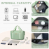 KSK2592+EA2212 - Kono 20 Inch ABS+PC Hard Shell Cabin Suitcase Set with Travel Bag & Toiletry Pouch - Green and Brown