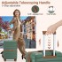 KSK2592+EA2212 - Kono 20 Inch ABS+PC Hard Shell Cabin Suitcase Set with Travel Bag & Toiletry Pouch - Green and Brown
