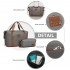 KSK2592+EA2212 - Kono 3‑teiliges ABS+PC‑Koffers‑Set mit Reisetasche & Kulturbeutel ‑ Grau und braun