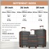 KSK2592+EA2212 - Kono 3‑teiliges ABS+PC‑Koffers‑Set mit Reisetasche & Kulturbeutel ‑ Grau und braun