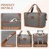 KSK2592+EA2212 - Kono 20 Inch ABS+PC Hard Shell Cabin Suitcase Set with Travel Bag & Toiletry Pouch - Grey and Brown