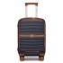 KSK2592 - Kono 21-Inch Front-Opening Cabin Suitcase with 15.6-Inch Laptop Compartment - Navy and Brown