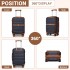 KSK2592 - Kono 21-Inch Front-Opening Cabin Suitcase with 15.6-Inch Laptop Compartment - Navy and Brown