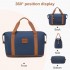 KSK2592+EA2212 - Kono 28 Zoll großes ABS+PC Hartschalen‑Koffer‑Set mit Reisetasche & Kulturbeutel‑ Marineblau und Braun
