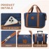 KSK2592+EA2212 - Kono 28 Zoll großes ABS+PC Hartschalen‑Koffer‑Set mit Reisetasche & Kulturbeutel‑ Marineblau und Braun