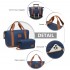 KSK2592+EA2212 - Kono 3‑teiliges ABS+PC‑Koffers‑Set mit Reisetasche & Kulturbeutel ‑ Marine und braun