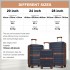 KSK2592+EA2212 - Kono 3‑teiliges ABS+PC‑Koffers‑Set mit Reisetasche & Kulturbeutel ‑ Marine und braun