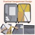 KSK2592 - Kono ABS+PC 28-Inch Striped Design with Colour-Block Details Large Checked Luggage for Longer Travels - Orange And Black