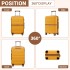 KSK2592 - Kono ABS+PC 28-Inch Striped Design with Colour-Block Details Large Checked Luggage for Longer Travels - Yellow and Brown