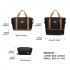 KSK2592+EA2212 - Kono 3‑teiliges ABS+PC‑Koffers‑Set mit Reisetasche & Kulturbeutel ‑ Schwarz und Braun